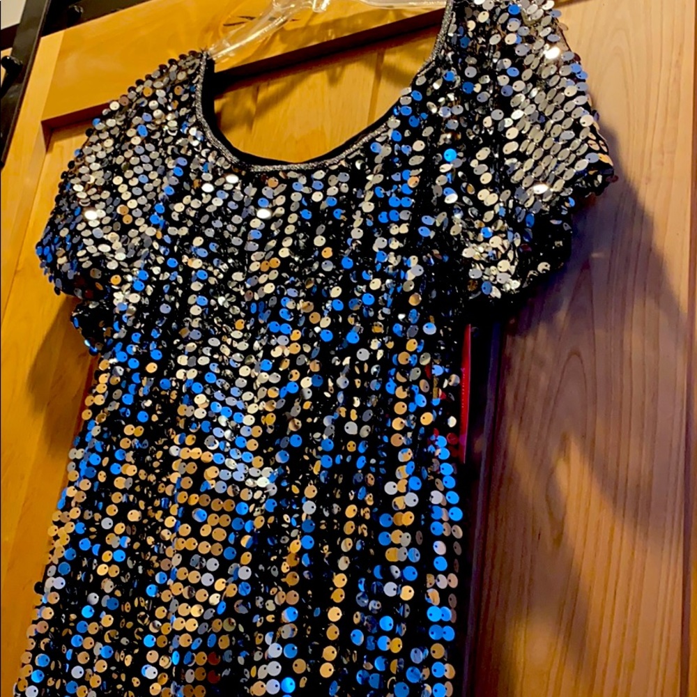 Black and silver Sequened dress